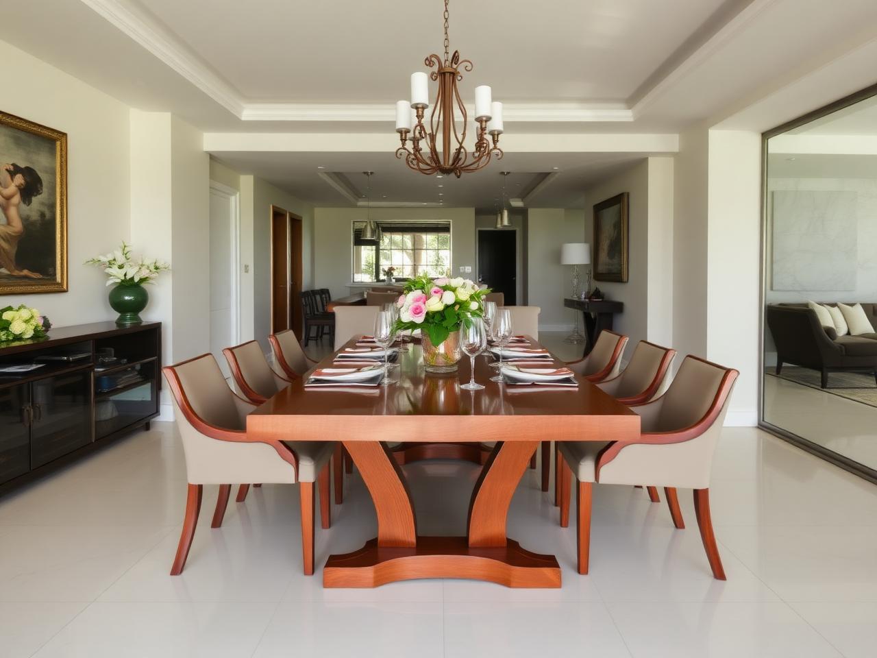 Sala de jantar elegante higienizada e organizada pela Casa Pronta